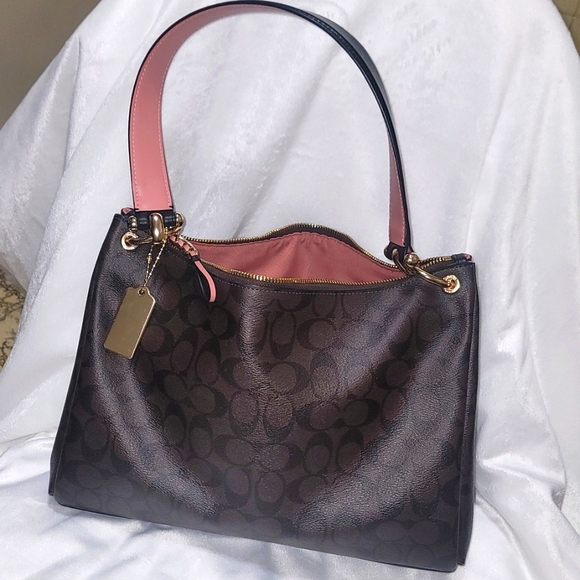 NWOT 🤎 LEATHER COACH SHOULDER BAG  🤎 - Picture 1 of 8